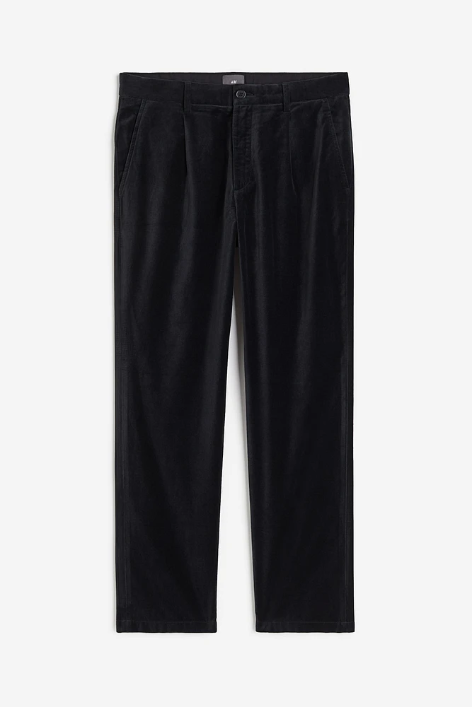 Regular Fit Velvet Pants