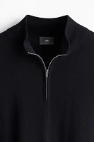 Slim Fit Half-Zip Merino Wool Sweater