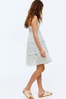 Robe smockée à volants