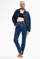 High Rise Slim Straight Leg Jeans