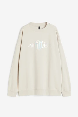 Oversized Sweatshirt with Motif