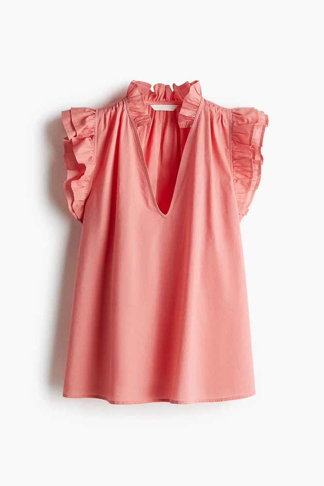 Ruffle-Trimmed Blouse