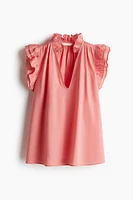 Ruffle-Trimmed Blouse