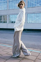 Wide-Leg Drawstring Pants