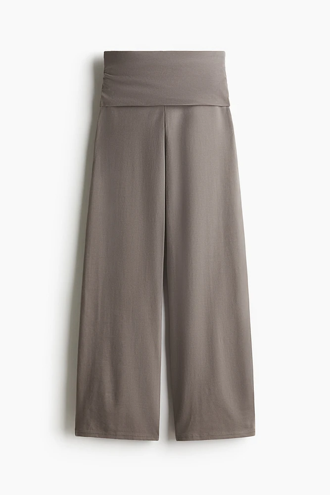 Foldover-Waist Jersey Pants