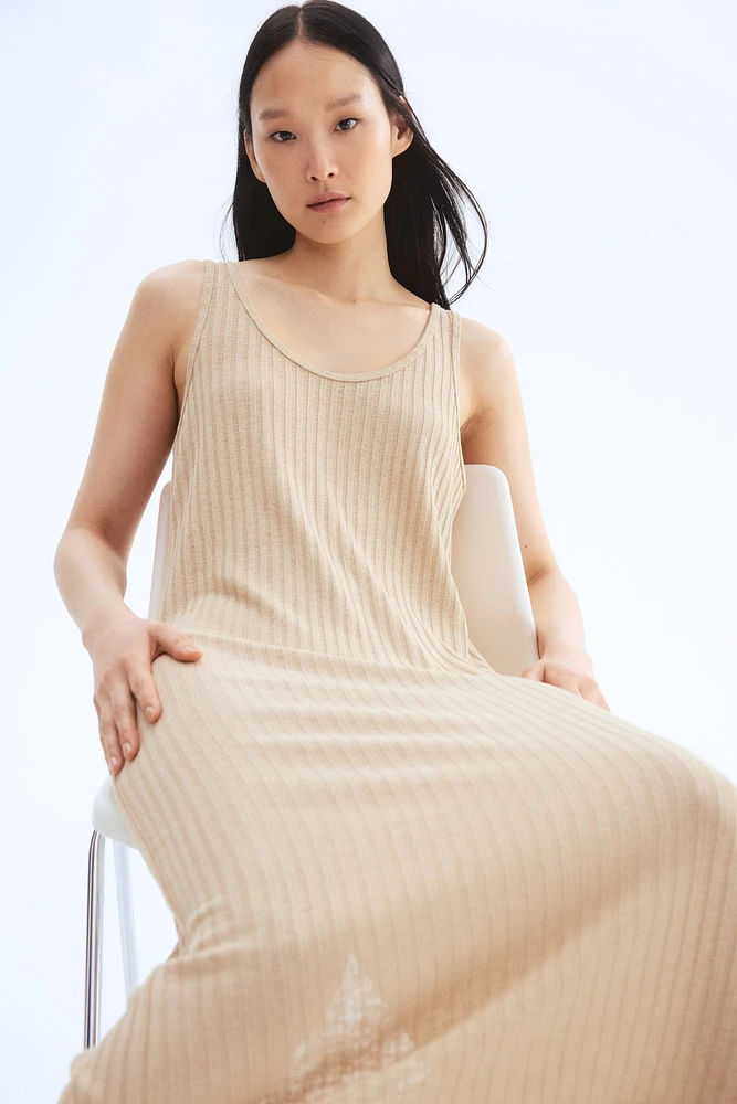 Robe en tricot côtelé