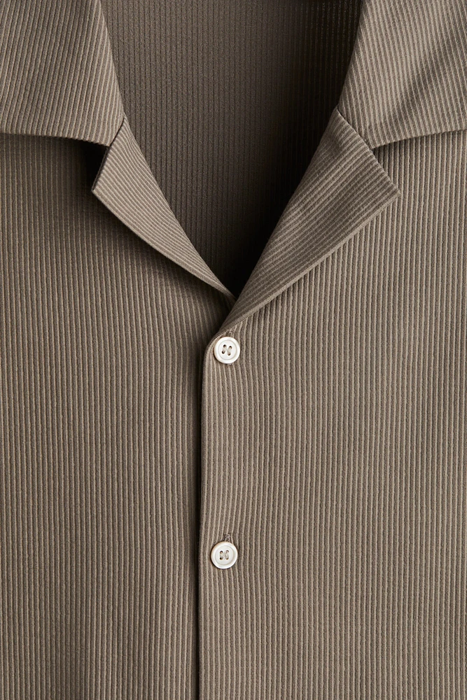 Regular Fit Ribbed resort shirt