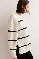 MAMA Slit-Hem Sweater
