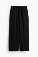 Wide-cut Pull-on Pants