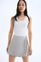 Linen-Blend Skort