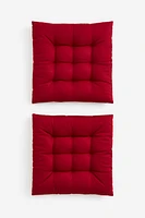 Lot de 2 coussins de chaise en coton
