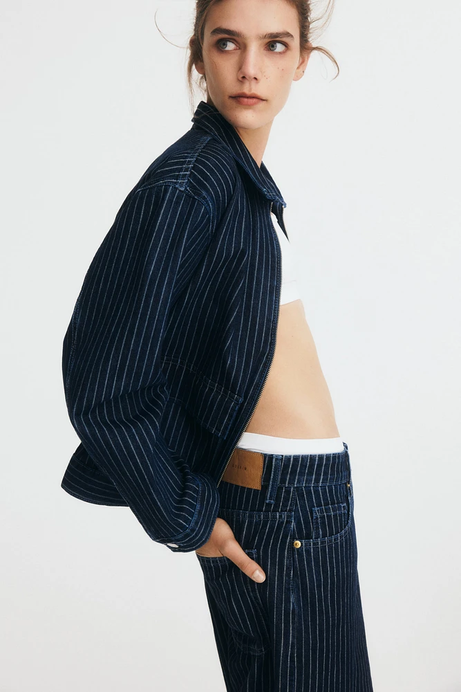 Short en denim haut du genou