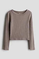 Ribbed Cotton Jersey Top