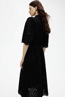 Eyelet Embroidered Shirt Dress