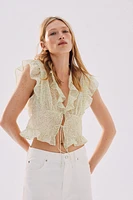 Ruffle-trimmed Blouse