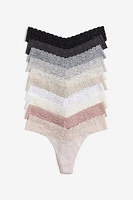 10-pack Lace Thong Briefs