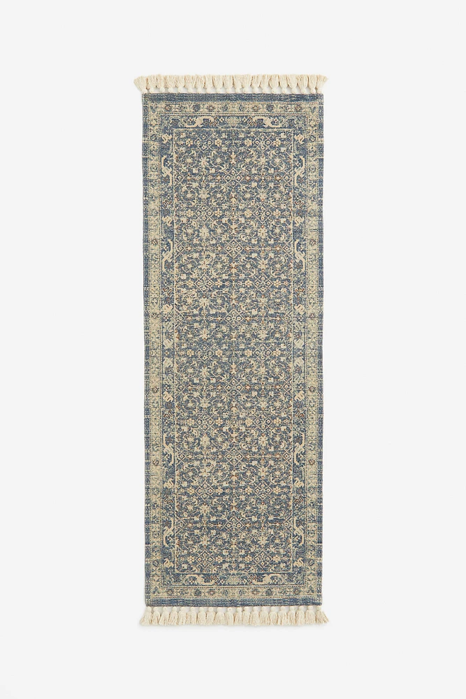 Patterned Rug with Fringe