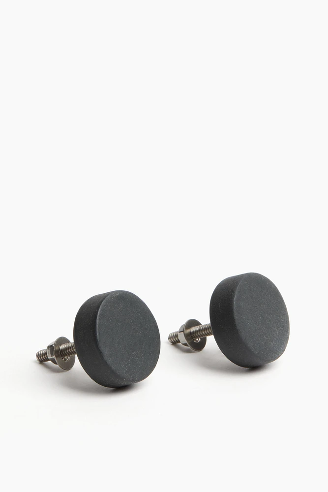 Lot de 2 boutons en meuble en grès cérame