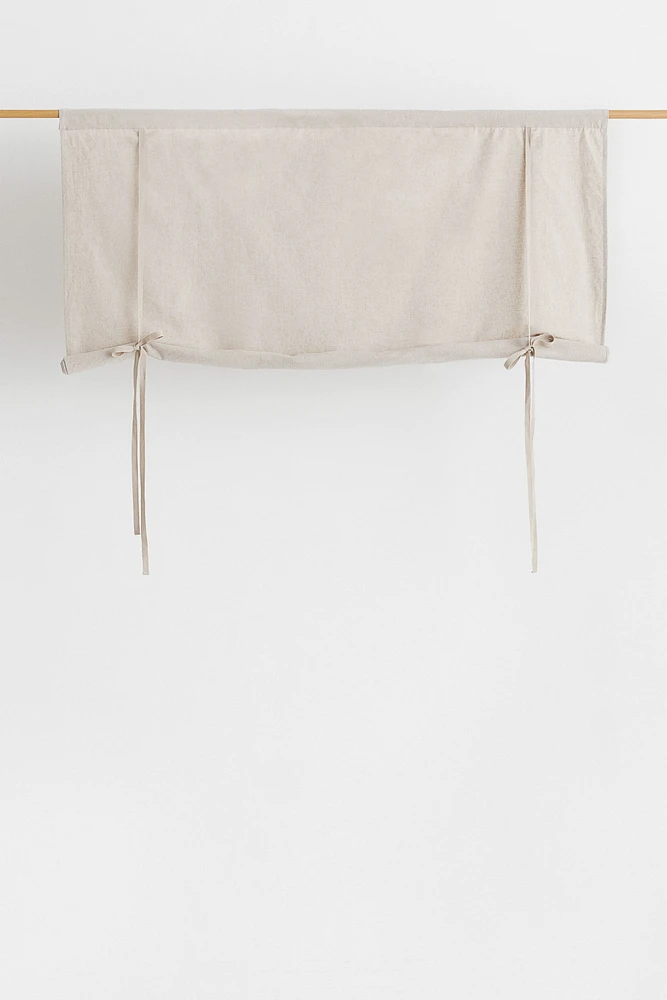 Linen-blend Roll-up Curtain