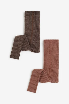 2-pack Wool-blend Footless Tights