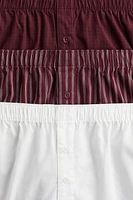 3-pack Woven Cotton Boxer Shorts