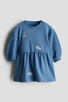 Embroidery-Detail Sweatshirt Dress