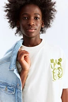 T-shirt en coton imprimé