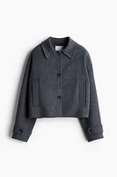 Veste faite à la main en laine mélangée