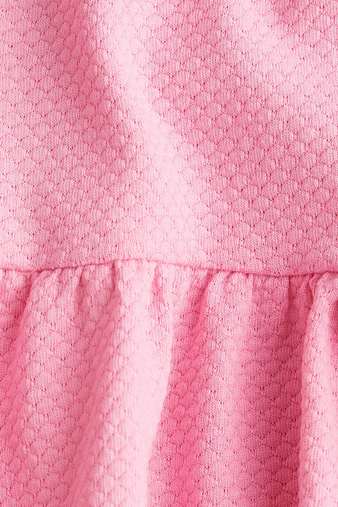 Flutter-Sleeved Cotton Dress