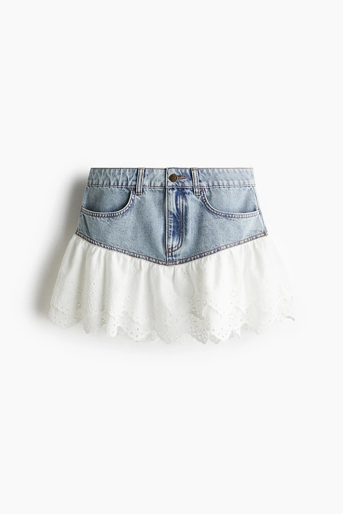 Flounced Mini Skirt