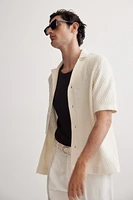 Chemise classique en tricot texturé