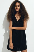 Ruffle-Trimmed Cotton Dress