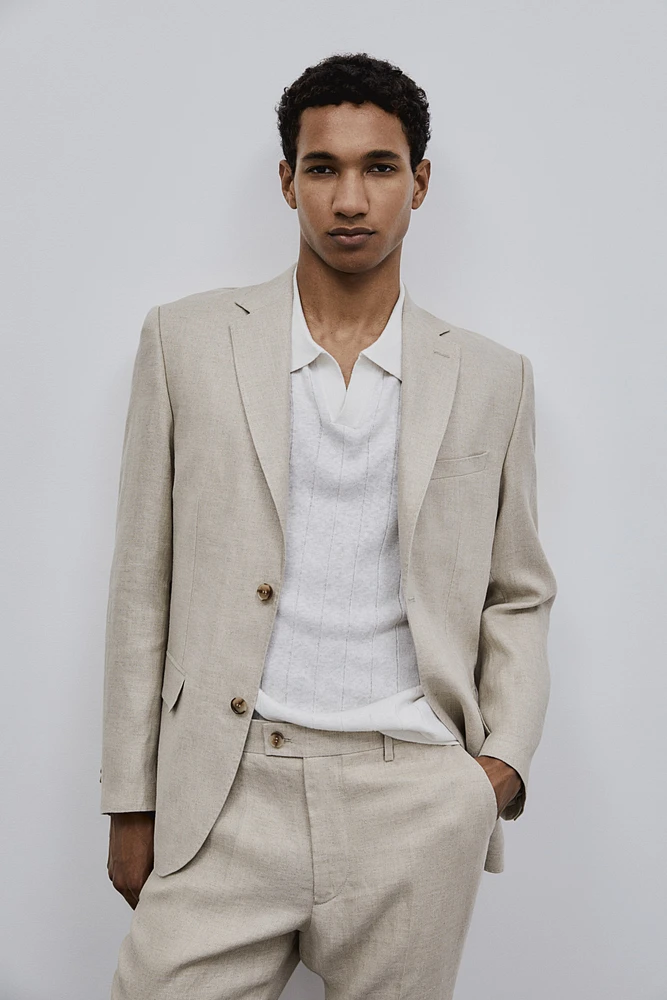 Slim Fit Linen Jacket