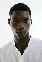 Regular-Fit Linen-Blend Shirt
