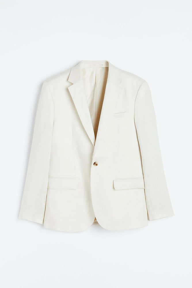 Regular Fit Linen Jacket