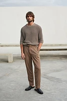 Regular-Fit Short-Sleeved Sweater