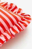 Housse de coussin à volant
