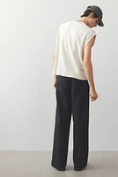 Relaxed-Fit Poplin Pants