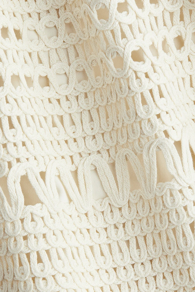 Crochet-Look Mini Skirt