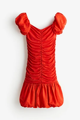 Off-the-shoulder Bubble-hem Dress