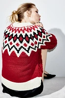 Mixed-Knit Sweater