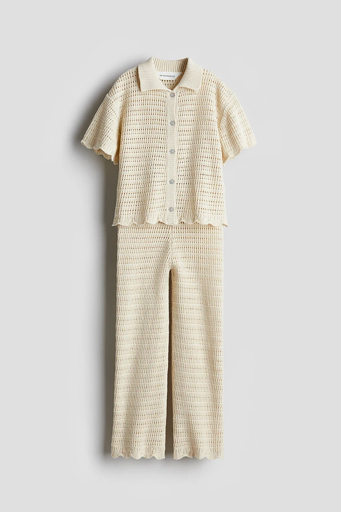 2-piece Pointelle-Knit Cotton Set