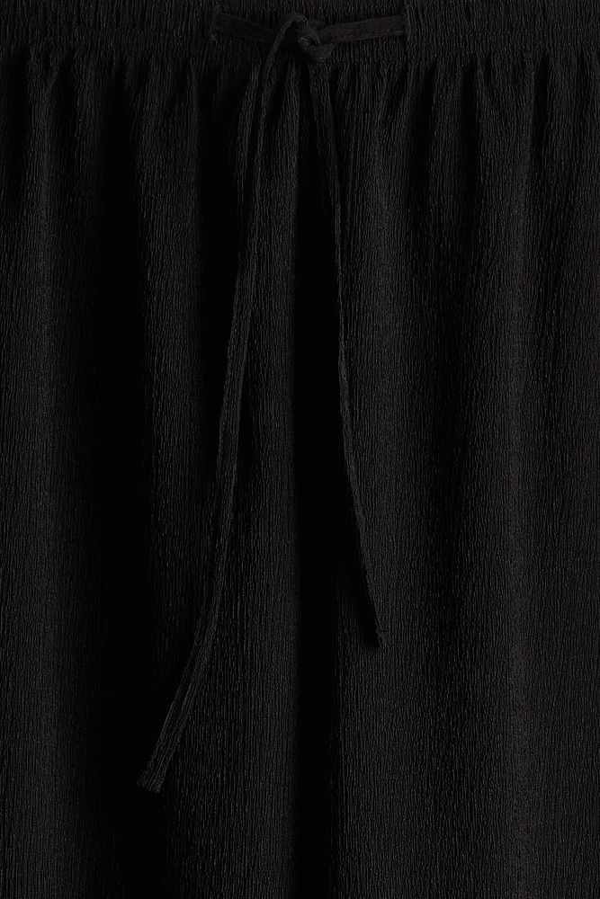 Pantalon en jersey texturé avec cordon de serrage
