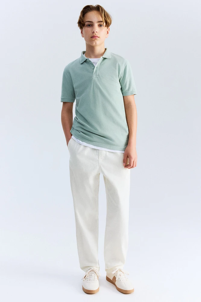 Linen-Blend Pants