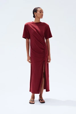 T-Shirt Dress with Shoulder Pads