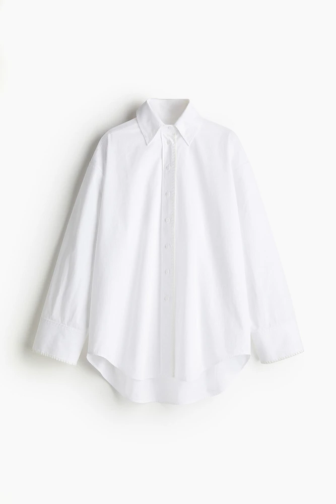 Chemise en coton avec détails de couture