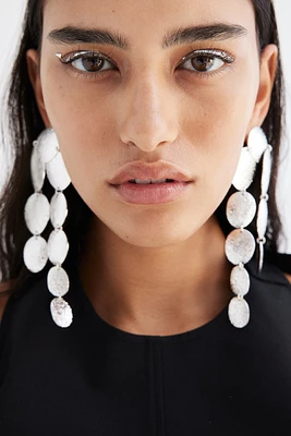 Boucles d'oreilles avec disques en métal