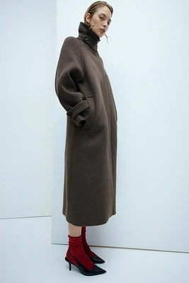 Wool-Blend Car Coat