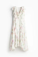 Flounced Chiffon Dress