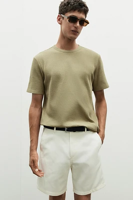 T-shirt gaufré Coupe Classique